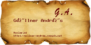 Göllner András névjegykártya